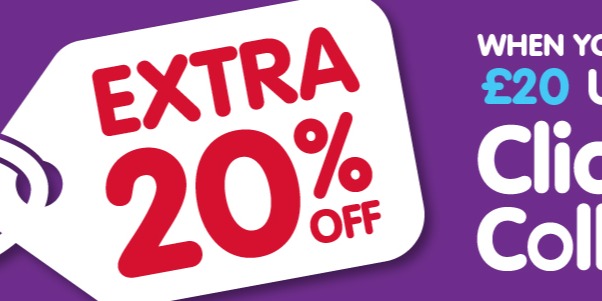 Extra 20% off selected toys when you spend £20 or more