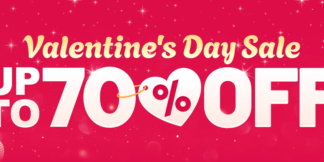 Valentine's Day sale up to 70% off
